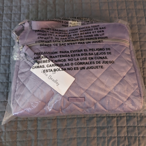 Vera Bradley Performance Twill Triple Compartment Crossbody in Lavender Sky NWT! - Picture 5 of 6